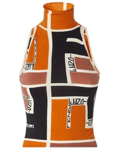 orange fendi top